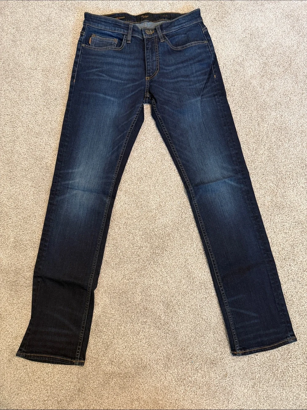 Slim Straight Men's Jeans in Dark Blue
